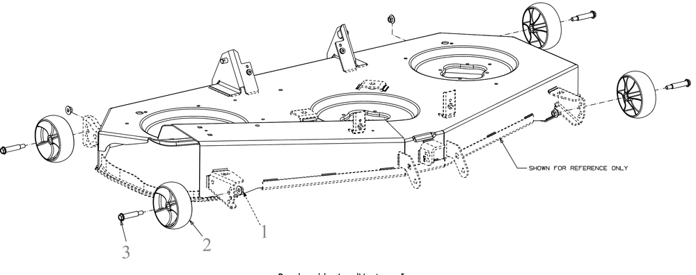 Deck Wheels Diagram and Parts List for XT1-GT50KH (14BQA3CQ010)(2021) Cub Cadet Lawn Tractor